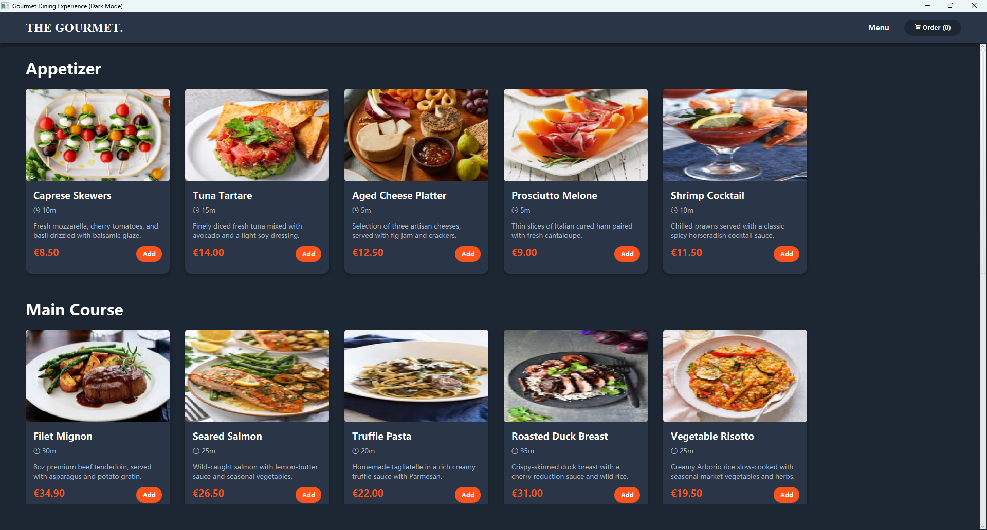 DineFlow 项目截图